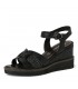 Leather Sandal Platform By Tamaris -Black