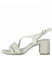 Heeled Sandal By Marco Tozzi- White