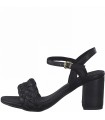 Heeled Sandal By Marco Tozzi- Black