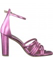 Heeled Sandal By Marco Tozzi- Rose Metallic