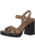 Leather Sandal By Tamaris -Camel