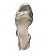 Heeled Sandal By Marco Tozzi- Rose Metallic Comp