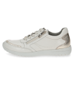 Leather Beige Anatomic Sneaker by Caprice