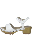 Tamaris Comfort Leather Anatomic Sandal- White