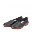 Anatomical Leather Slip On Casual Rieker -Black