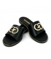 Ragazza Leather Slipper- Black